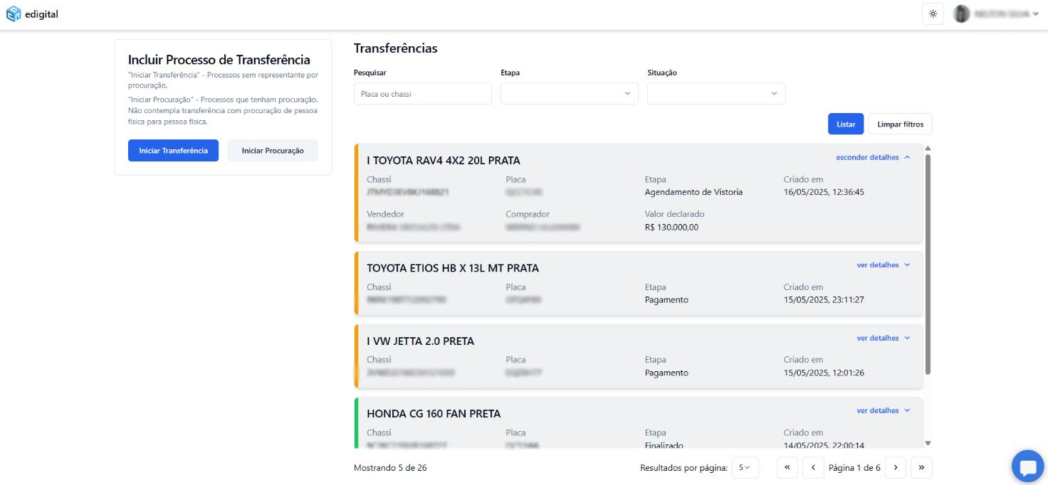 Botão Iniciar Transferência